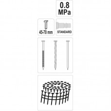 YATO Capsator pneumatic pentru batut cuie 45-70 mm..